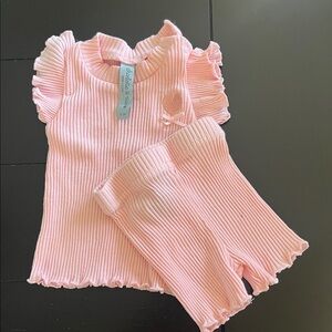 Pink Ribbed baby Outfit